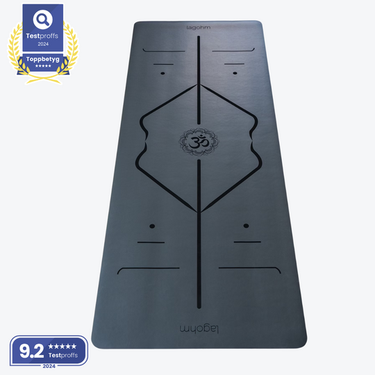 Ekologisk Yogamatta Lila Lagohm™ 4mm